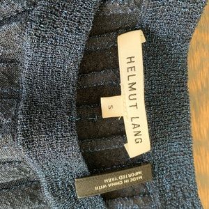 Sheer helmet Lang ribbed sweater